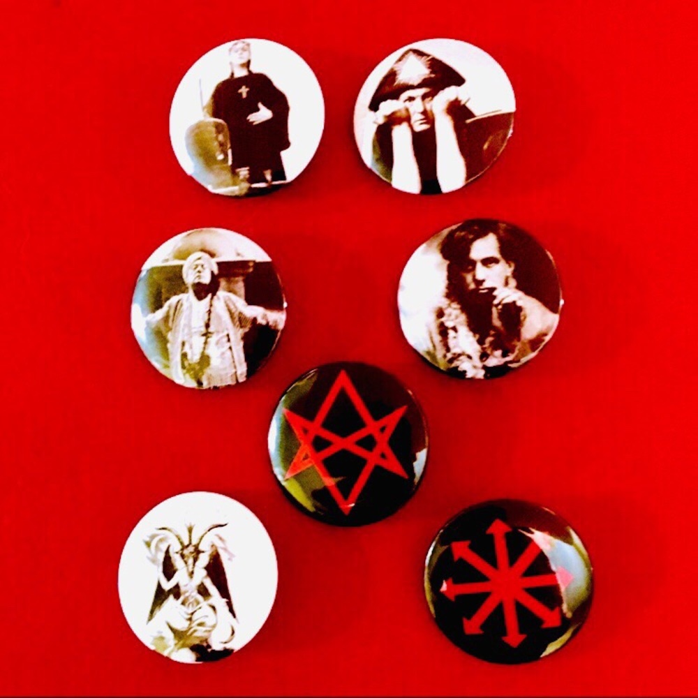 Aleister Crowley/Occult Button Set